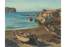 Katsuyama Fishing Port by Hakutei Ishii - Auction record, sale price, and art valuation. Compare with similar artists and explore comparable artworks.