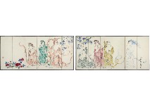 Woman (6 screen byobu)
