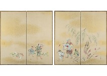Work (Two-screen Paravent) by Tatehiko Suga - Auction record, sale price, and art valuation. Compare with similar artists and explore comparable artworks.