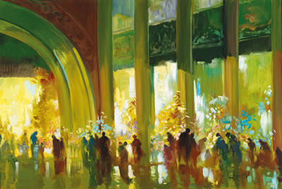 IN THE HALLWAY OF THE SHWEDAGON PAGODA