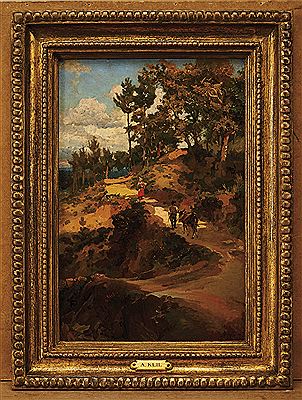Rural landscape with figures and animals