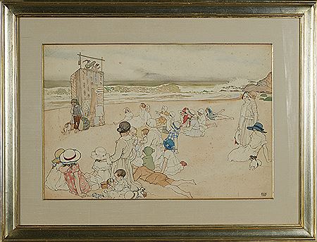 Theatre on the beach by Raquel Roque Gameiro - Auction record, sale price, and art valuation. Compare with similar artists and explore comparable artworks.