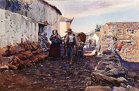 Rural excerpt with figures by Joao Alves de Sa - Auction record, sale price, and art valuation. Compare with similar artists and explore comparable artworks.