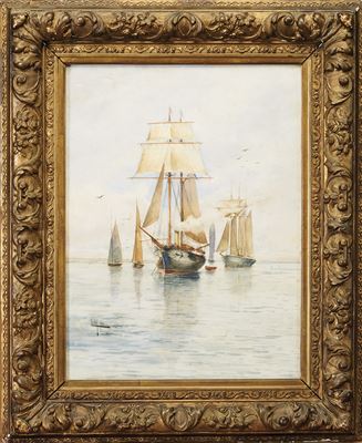 Sample artwork by Carlos de Braganza I (1863 - 1908), known for watercolor and pastel techniques, maritime and rural themes, hunting, bullfighting, monuments - View similar artists and auction records