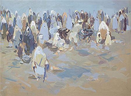 Jour de marché by Mohamed Krich - Auction record, sale price, and art valuation. Compare with similar artists and explore comparable artworks.