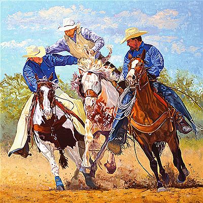 Sample artwork by Meagan Blessing (20th Century), known for western art - View similar artists and auction records