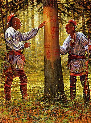 Sample artwork by Doug Hall (Born 1959), known for native american genre - View similar artists and auction records
