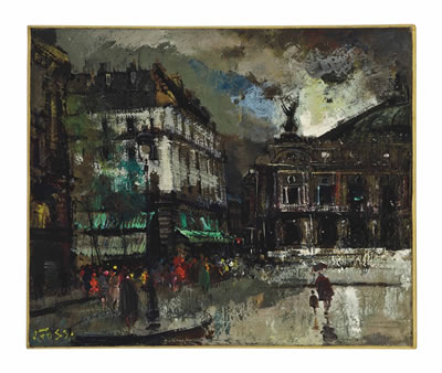 Place de l'Opera, Paris by Olivier Foss - Auction record, sale price, and art valuation. Compare with similar artists and explore comparable artworks.