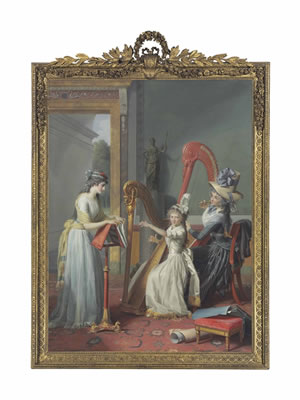 Mademoiselle d'Orléans Taking a Harp Lesson