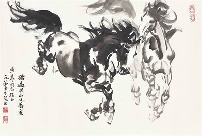 RUNNING HORSES by Jiangfan Wei - Auction record, sale price, and art valuation. Compare with similar artists and explore comparable artworks.