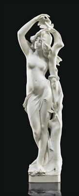 FIGURE OF A SCANTILY-CLAD NYMPH
