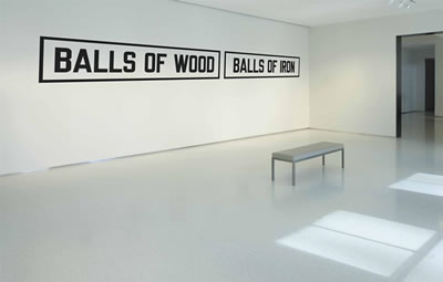BALLS OF WOOD BALLS OF IRON by Lawrence Charles Weiner - Auction record, sale price, and art valuation. Compare with similar artists and explore comparable artworks.