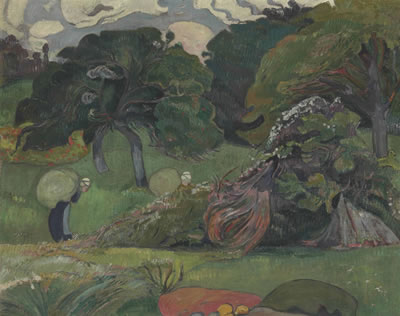 Les deux lavandières au bord de la cascade