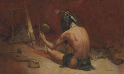 Offering the Pipe to Thunder