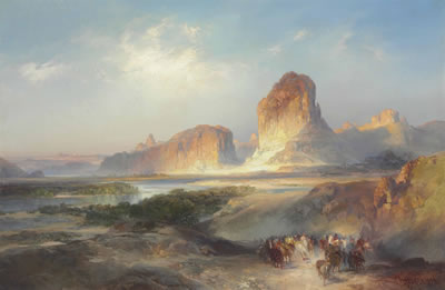The Cliffs of Green River, Wyoming by Thomas Moran - Auction record, sale price, and art valuation. Compare with similar artists and explore comparable artworks.