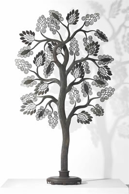 A MONUMENTAL SCULPTURE OF A TREE FOR CHENEY BROTHERS SILK MANUFACTURING CO., NEW YORK, 1925 by Edgar Brandt - Auction record, sale price, and art valuation. Compare with similar artists and explore comparable artworks.