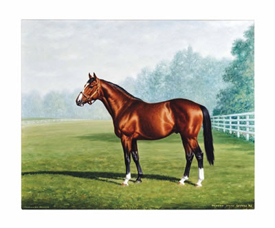 Sample artwork by Richard Reeves (1919 - 2005), known for horse portrait, landscape - View similar artists and auction records