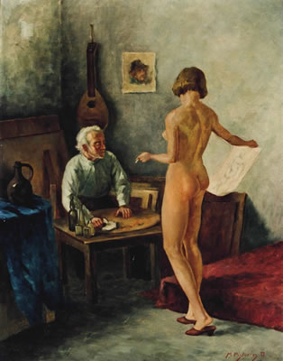Nude Model in the Artist's Studio by Maximillian Pistorius - Auction record, sale price, and art valuation. Compare with similar artists and explore comparable artworks.