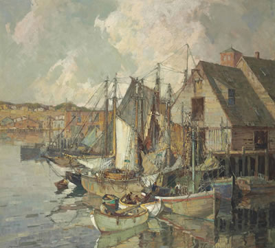 An Ever-busy Harbor, Gloucester, Massachusetts