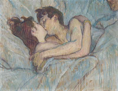 Au lit: Le baiser