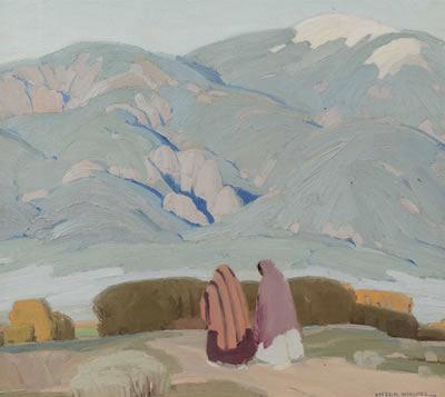 Going Home by Victor Higgins - Auction record, sale price, and art valuation. Compare with similar artists and explore comparable artworks.