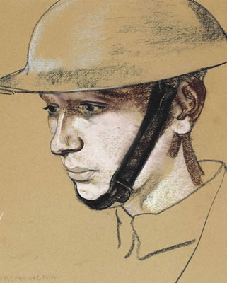 Portrait of a Soldier by Eric Henri Kennington - Auction record, sale price, and art valuation. Compare with similar artists and explore comparable artworks.