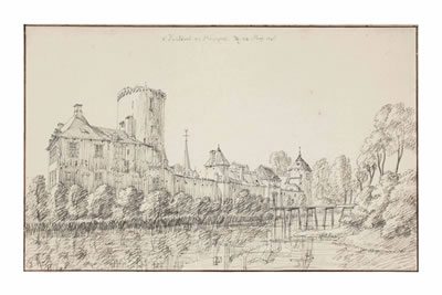 View of Hümpel Castle (Hönnepel on the Rhine)