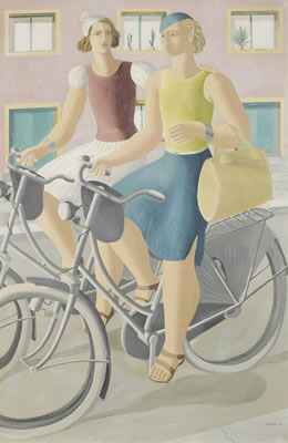 Two girls on bicycles by Ferdinand Erfmann - Auction record, sale price, and art valuation. Compare with similar artists and explore comparable artworks.