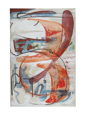 Zwei Pferde (in two parts) by Markus Oehlen - Auction record, sale price, and art valuation. Compare with similar artists and explore comparable artworks.