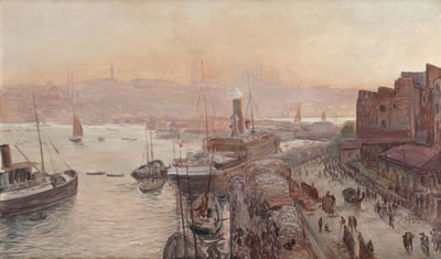 The harbour of the Bosphorus river, Istanbul