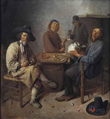 Peasants smoking and drinking in an interior by Abraham Diepraam - Auction record, sale price, and art valuation. Compare with similar artists and explore comparable artworks.