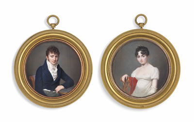 A pair of miniatures(2) by Pierre-Louis Bouvier - Auction record, sale price, and art valuation. Compare with similar artists and explore comparable artworks.