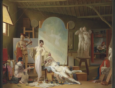 The artist's atelier in Rome