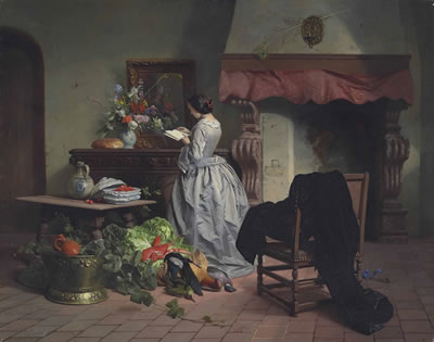 La Lecture by David Emile Joseph De Noter - Auction record, sale price, and art valuation. Compare with similar artists and explore comparable artworks.