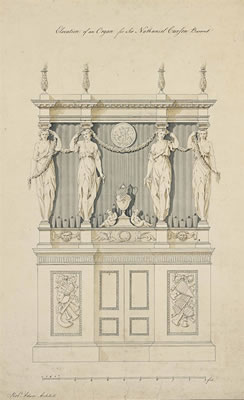 Elevation of an organ for Sir Nathaniel Curzon, Bt.