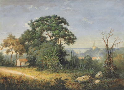 View of Trinity Church from Laventille Hill, Port of Spain, Trinidad by Michel J Cazabon - Auction record, sale price, and art valuation. Compare with similar artists and explore comparable artworks.