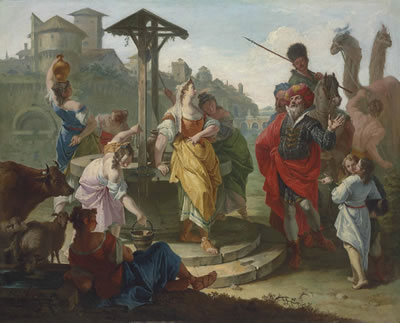 Rebecca and Eliezer at the well