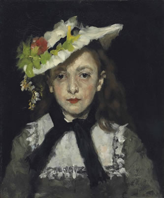 Mädchenbildnis mit Weißem Mullhut: Springtime
