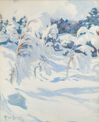 Snowladen Birches