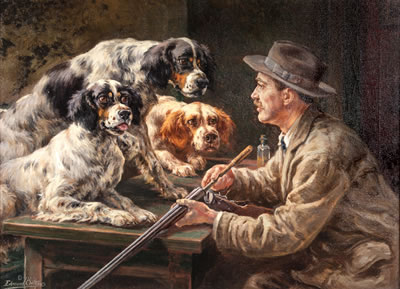 Self Portrait with Three Setters