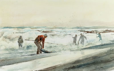 Surf Casting Fishermen