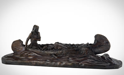 Indian in a Canoe