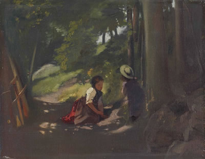 Zwei Mädchen im Walde, 1875 (Kienberg)