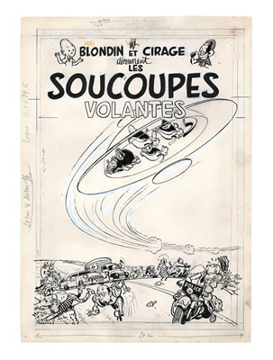 BLONDIN ET CIRAGE DÉCOUVRENT LES SOUCOUPES VOLANTES (T.9), DUPUIS 1956