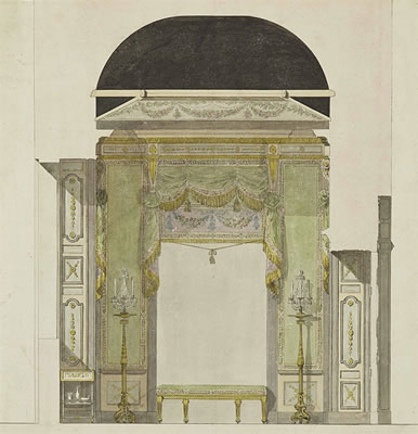PROJET DE DÉCOR DU CABINET À LA FRANÇAISE DU PALAIS DU PARDO, PRÈS DE MADRID