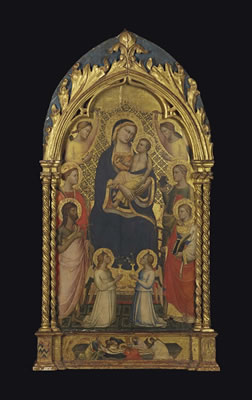 Madone à l'Enfant avec saint Jean-Baptiste et sainte Catherine d'Alexandrie (?)