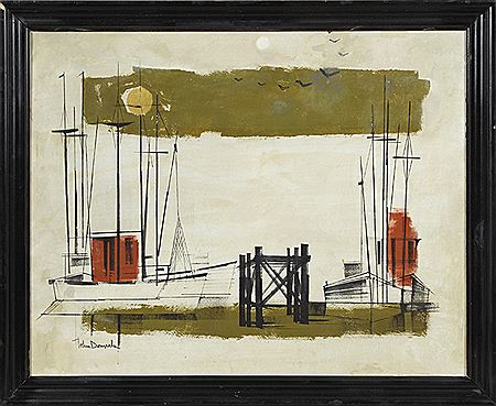 "Shrimp Boats" by Johnny Donnels - Auction record, sale price, and art valuation. Compare with similar artists and explore comparable artworks.