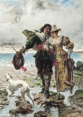 Romance on the sea shore