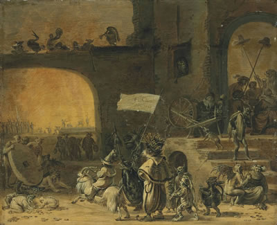 A hoard of creatures with the Seven Deadly Sins, before a tavern by Cornelis Saftleven - Auction record, sale price, and art valuation. Compare with similar artists and explore comparable artworks.