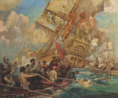 Defeat of the Spanish armada